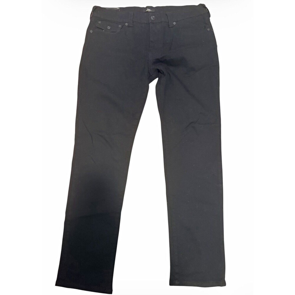 True Religion Ricky World tour Men's Black Straight Denim Jeans 5-Pocket Logo 36